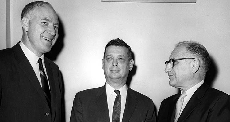 George James, MD, Hans Popper, MD, PhD, and Irving Schwartz, MD